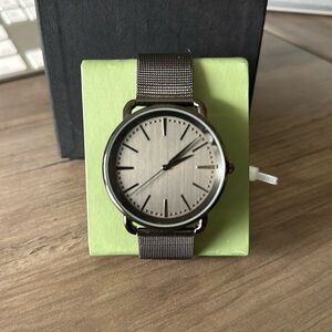 Goodfellow & Co. Minimalist Mesh Strap Watch, 44m, OS, Dark Gray